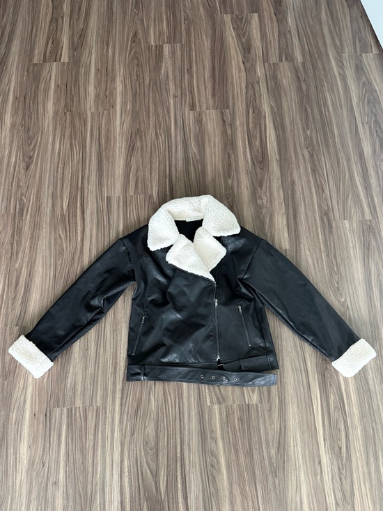Jackets & Blazers - 12th Tribe Faux Leather Sherpa Jacket